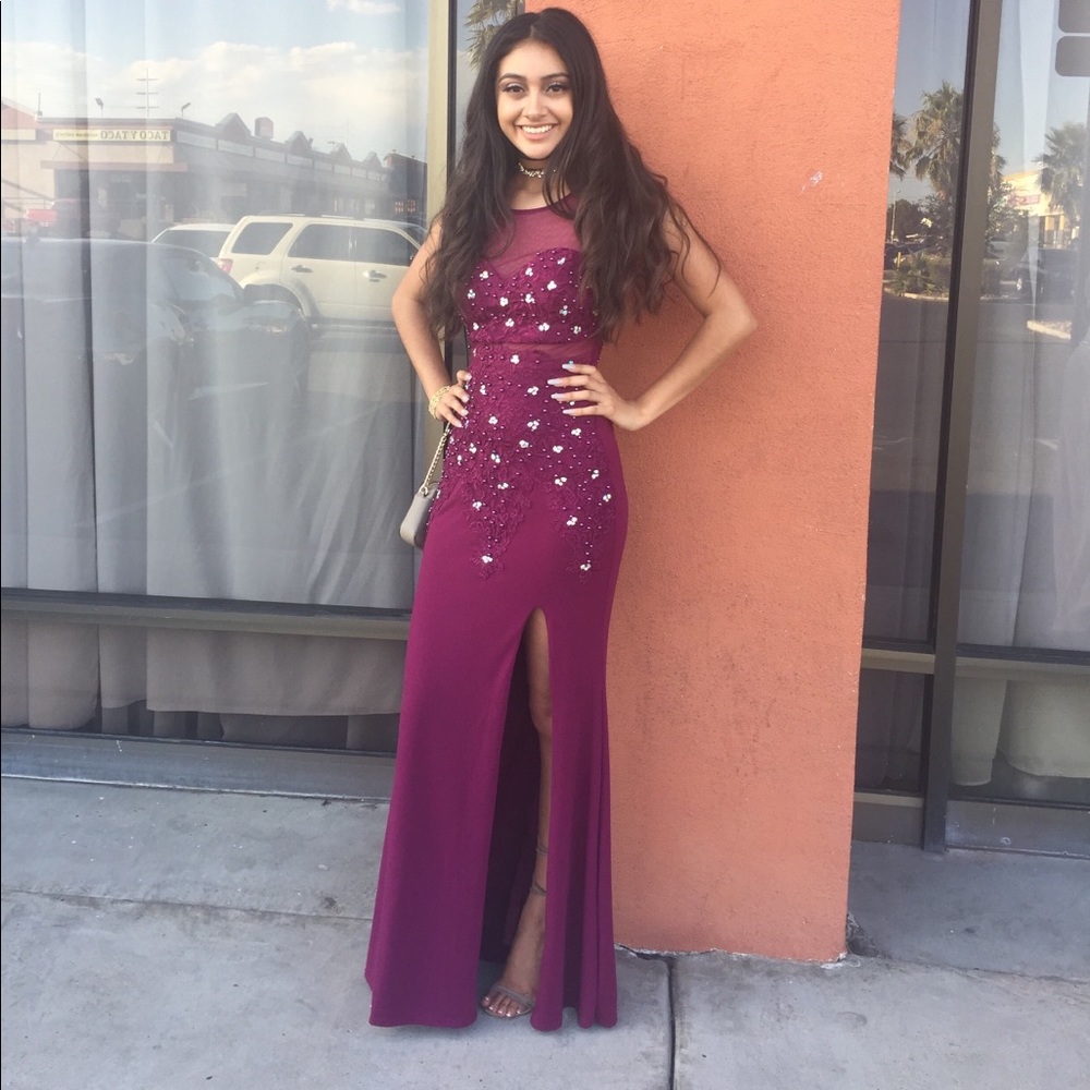 purple prom dress